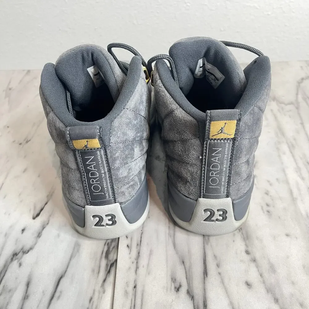 Nike Air Jordan 12 Retro Wolf Grey Suede Size 8 Mens Basketball Shoes 130690-005